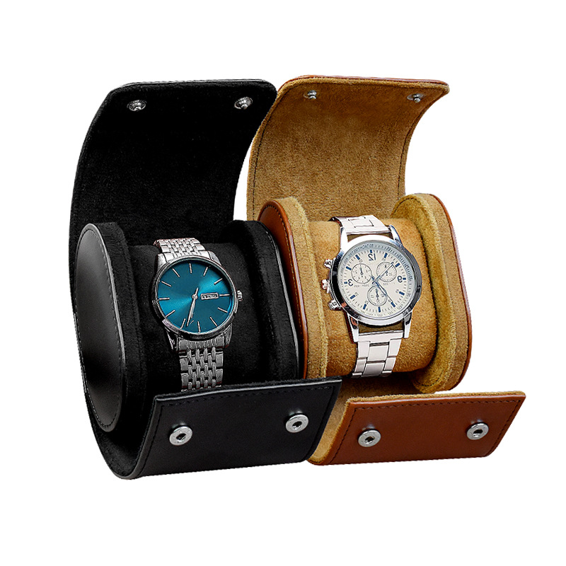 Retro Leather Portable Watch Storage Case - Image 2