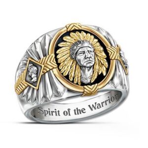 Warrior Spirit Indian Ring – Chief Stainless Steel Ring