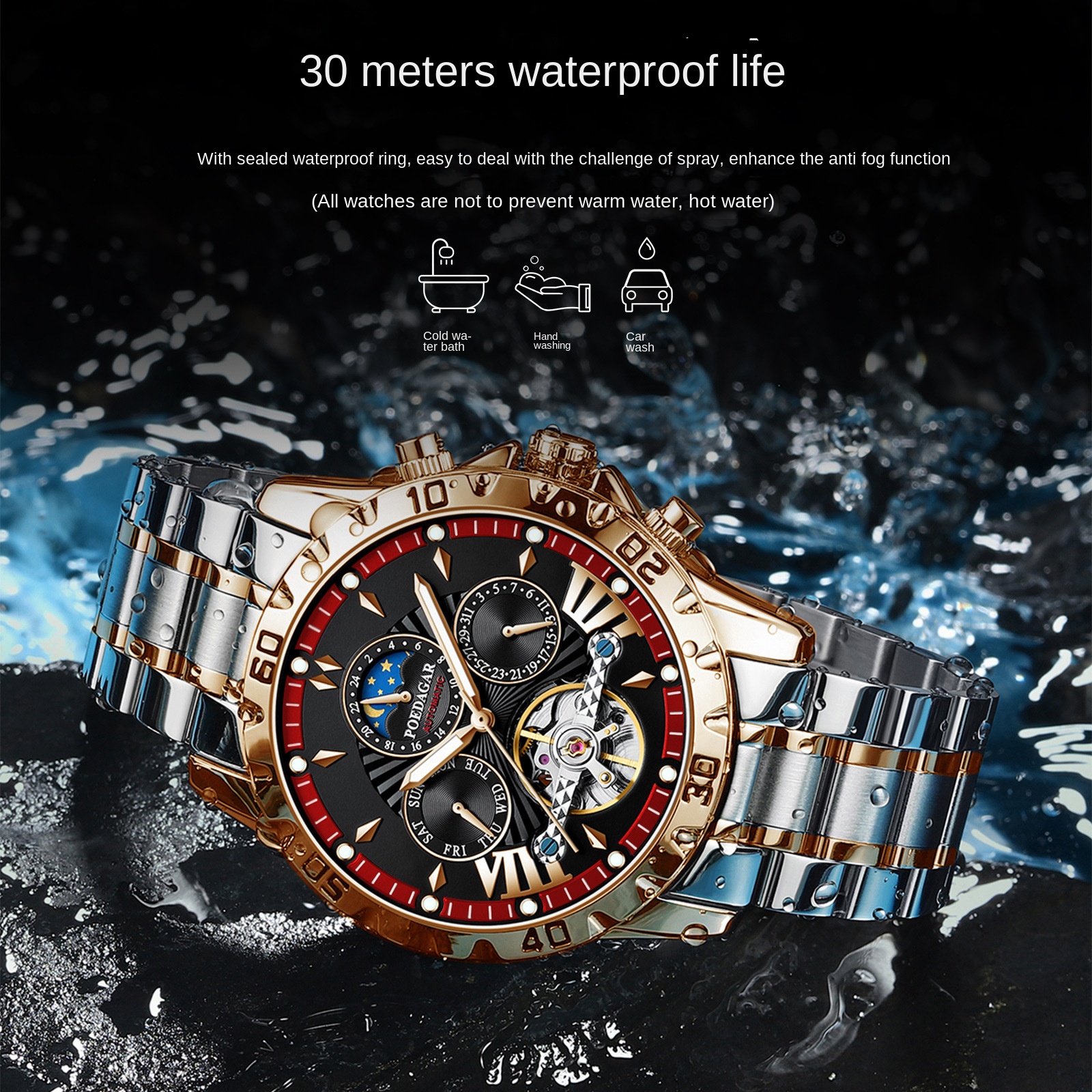 Apex Chrono Automatic Watch – Luxury Waterproof Mechanical Watch - Image 3